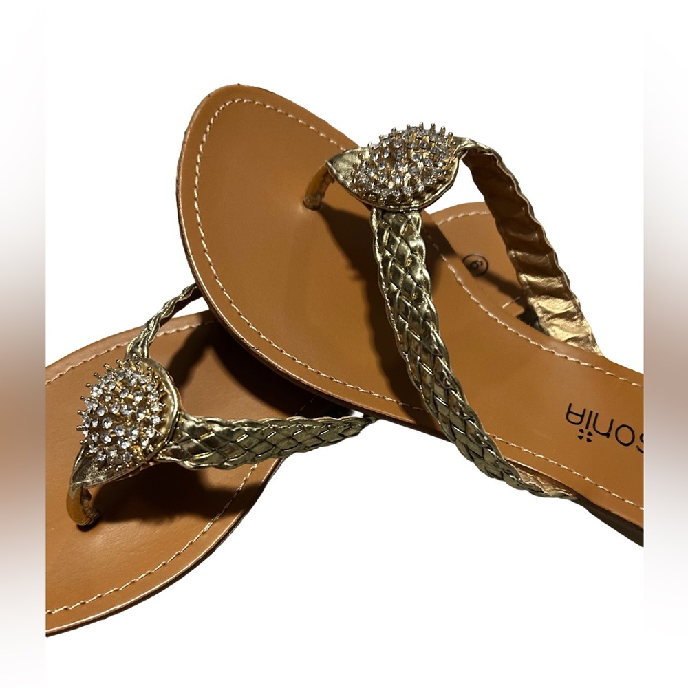 Gold/Tan Sandals - Picture 2 of 3
